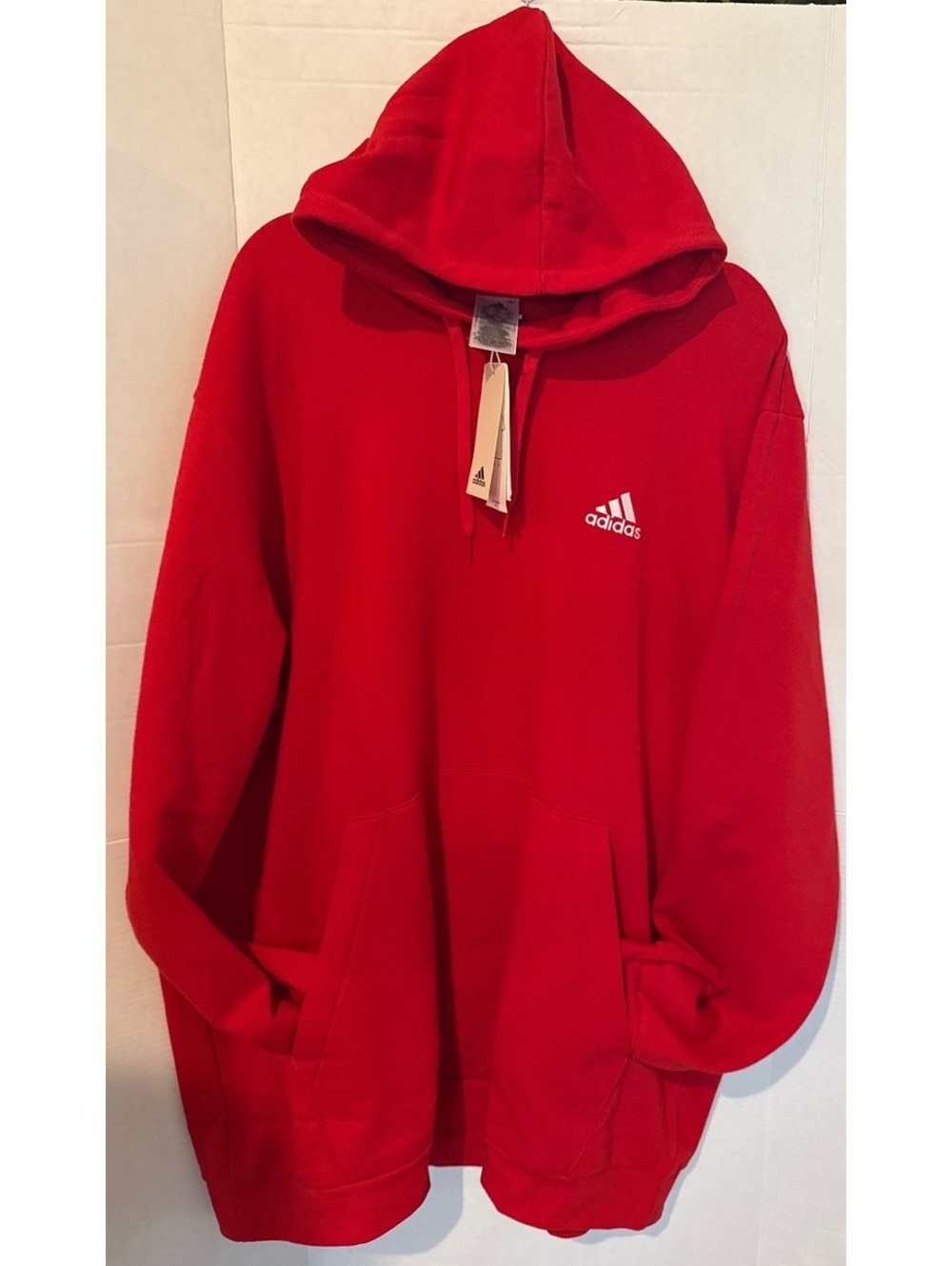 Adidas Men's Red Feelcozy HD Hoodie Sweatshirt 4XLT
